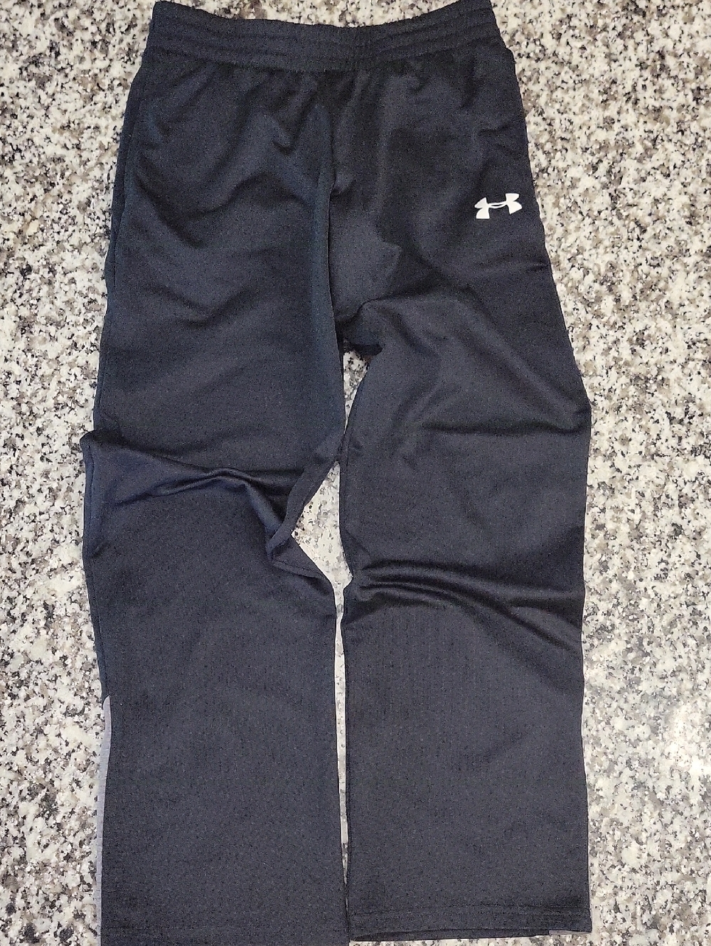 Under Armour Black Performance Track Pants with White Logo